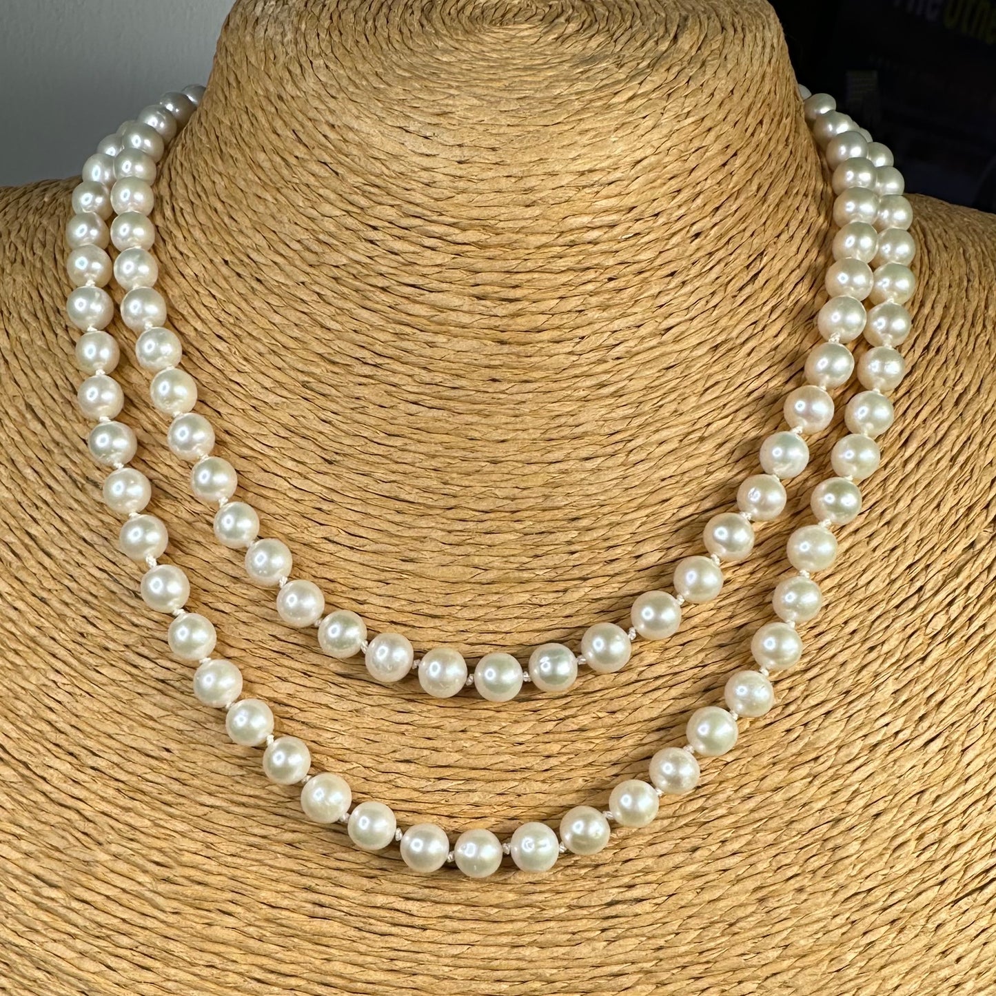 Classic Double Strand Pearl Necklace