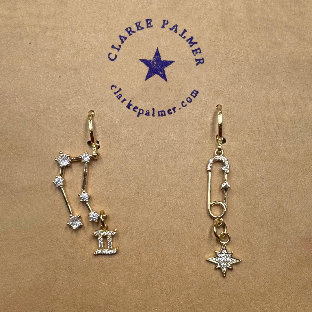 Constellation Horoscope Charm Earrings