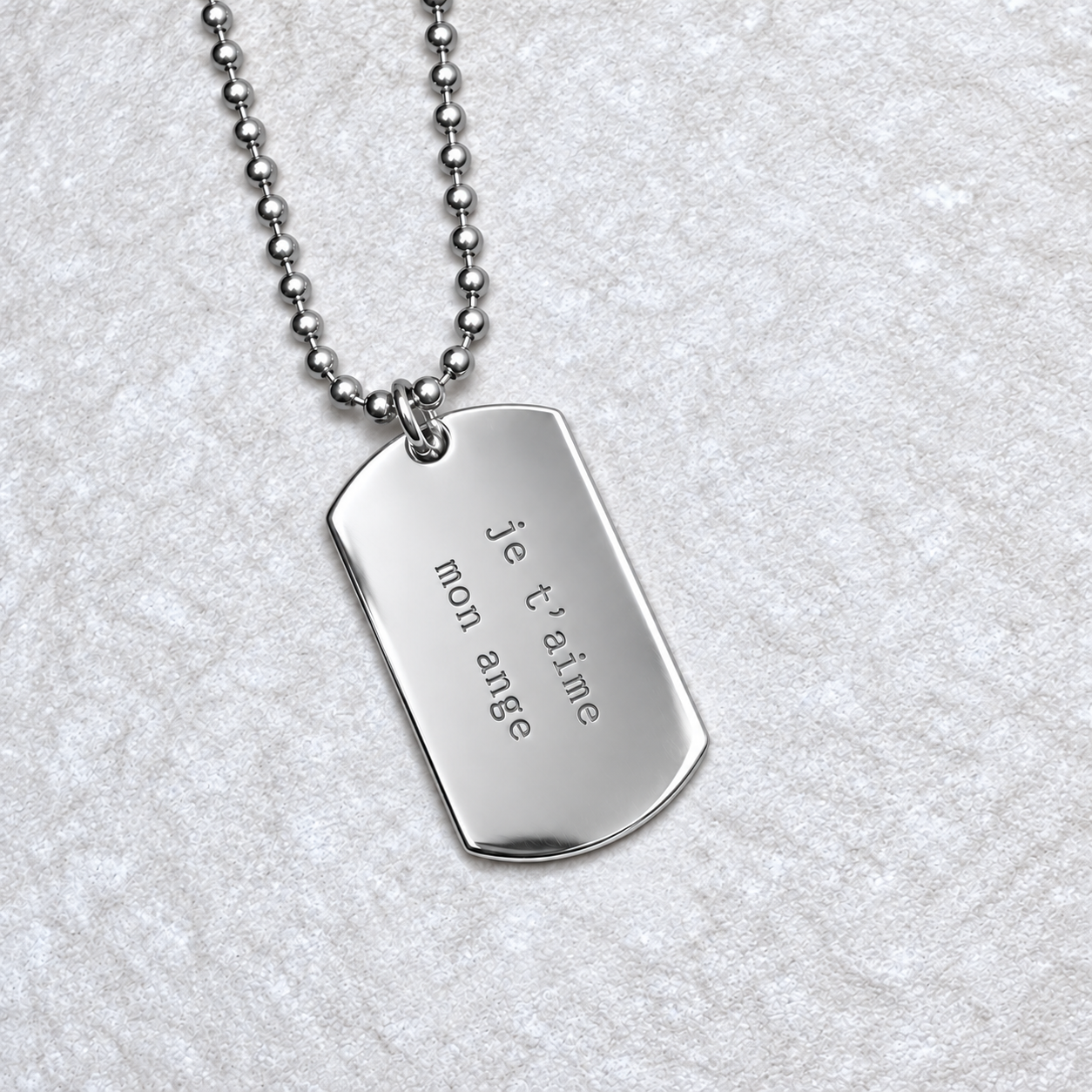 Libre D’Être Dog Tag Necklace | Gold Vermeil | CLARKE PALMER