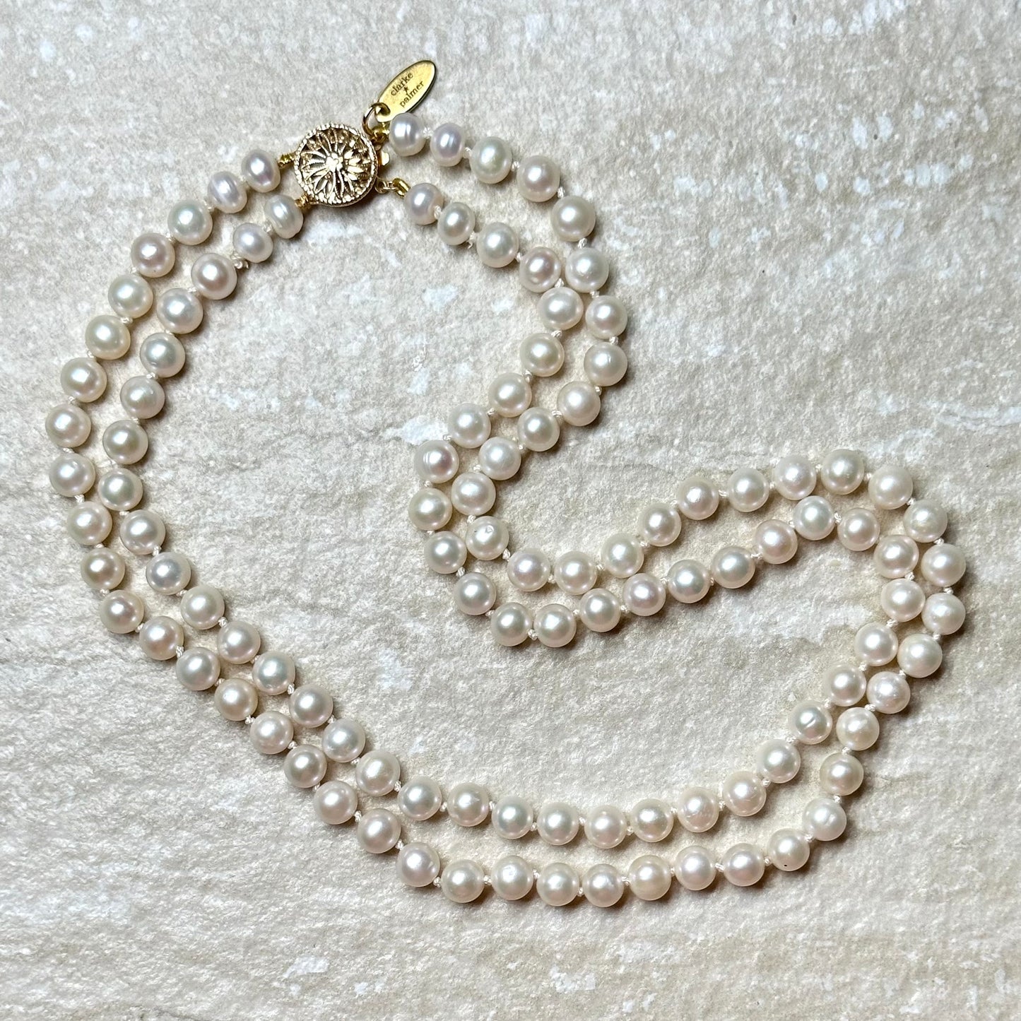 Classic Double Strand Pearl Necklace