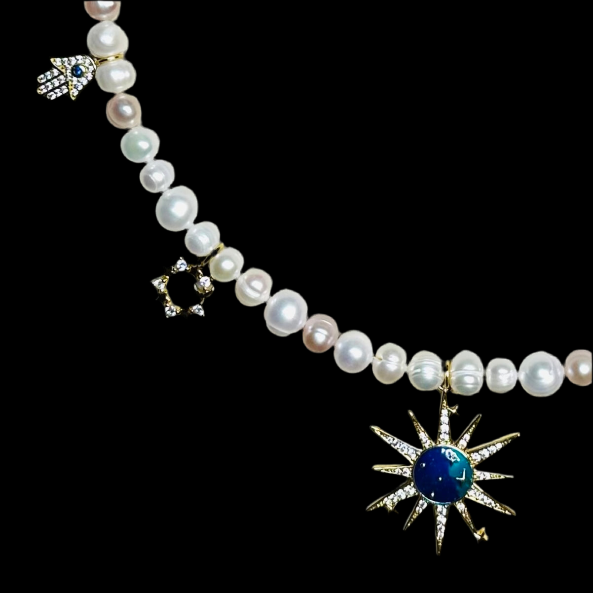 Celestial Charm Pearl Necklace