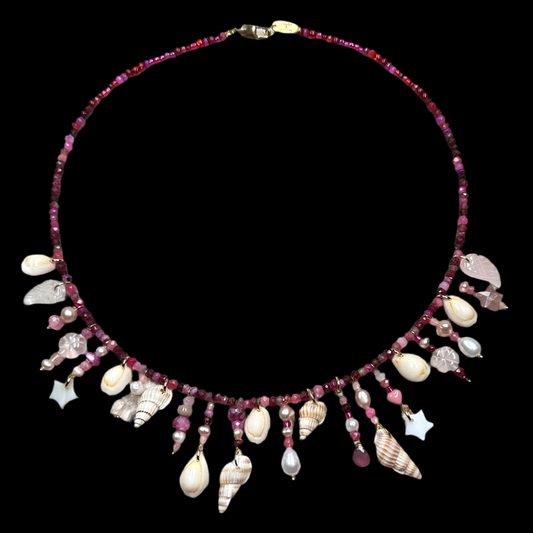 Ruby Treasure Beach Necklace