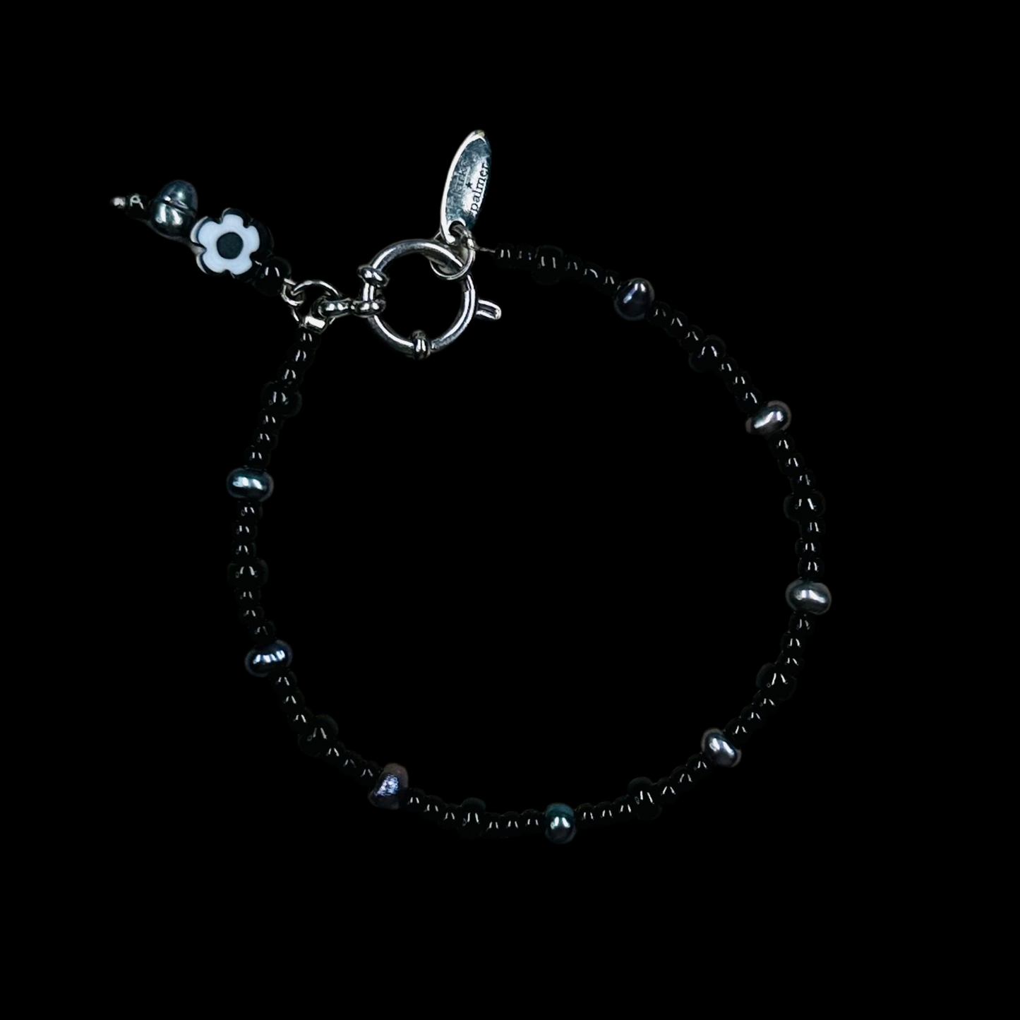 Black Pearl Beaded Bracelet