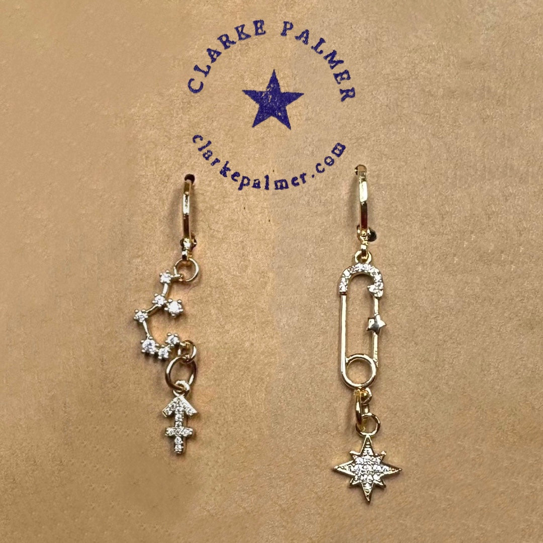 Constellation Horoscope Charm Earrings