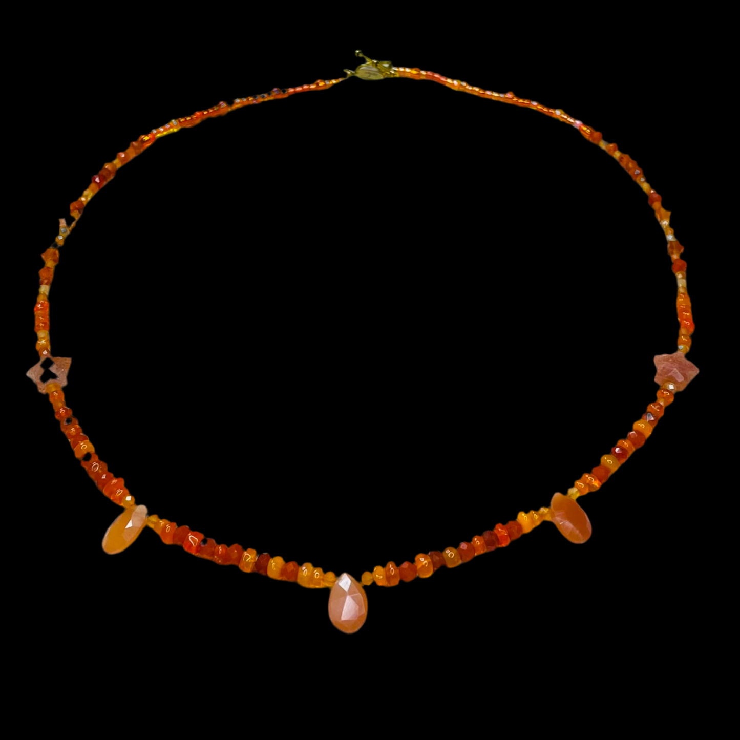 Fire Energy Briolette Necklace