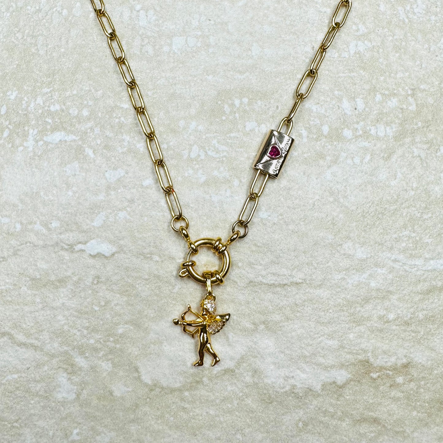 Gold Vermeil Charm Necklace