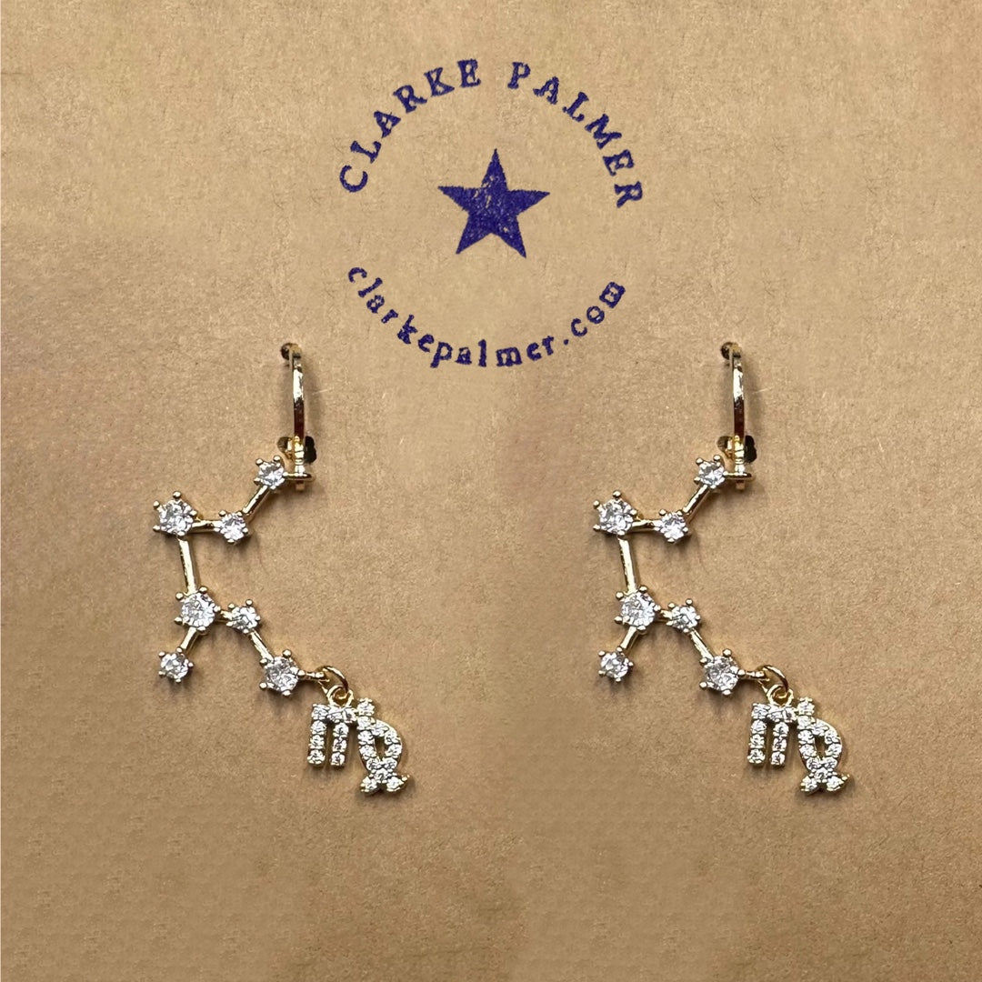 Constellation Horoscope Charm Earrings