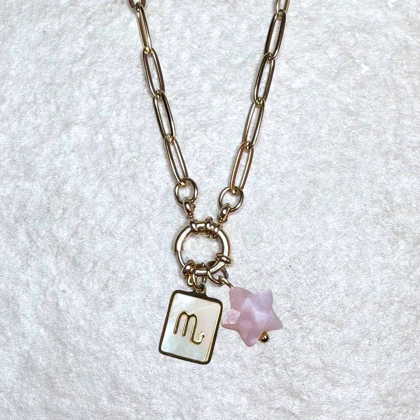 Star Sign & Birthstone Necklace | Gold Vermeil Gemstone | CLARKE PALMER