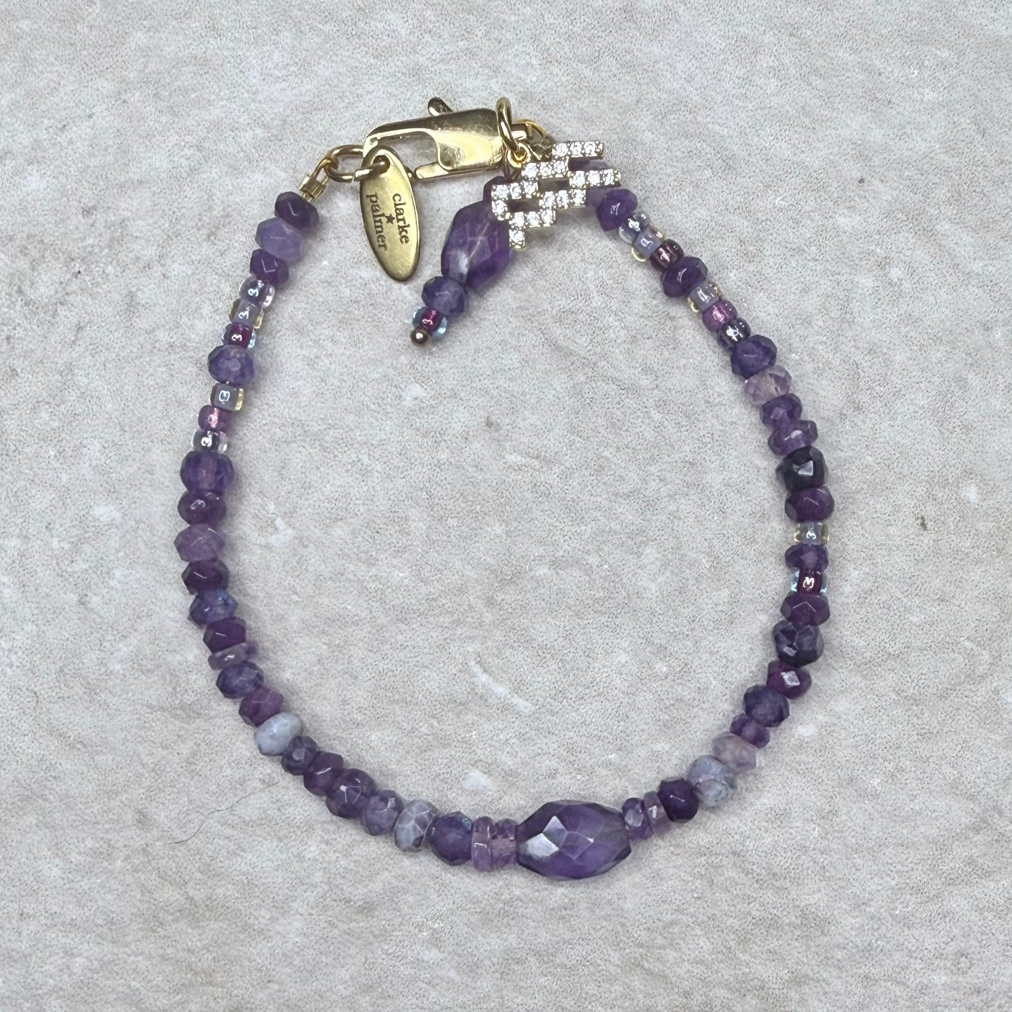 Star Sign & Birthstone Bracelet | Gemstone | Gold Vermeil Pavé | CLARKE PALMER