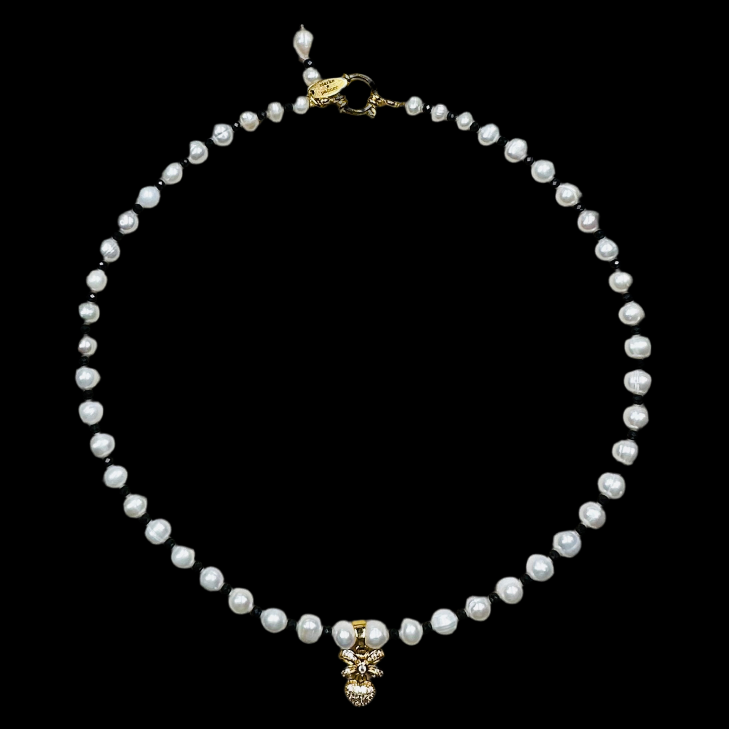 Marie Antoinette Spinel and Pearl Necklace