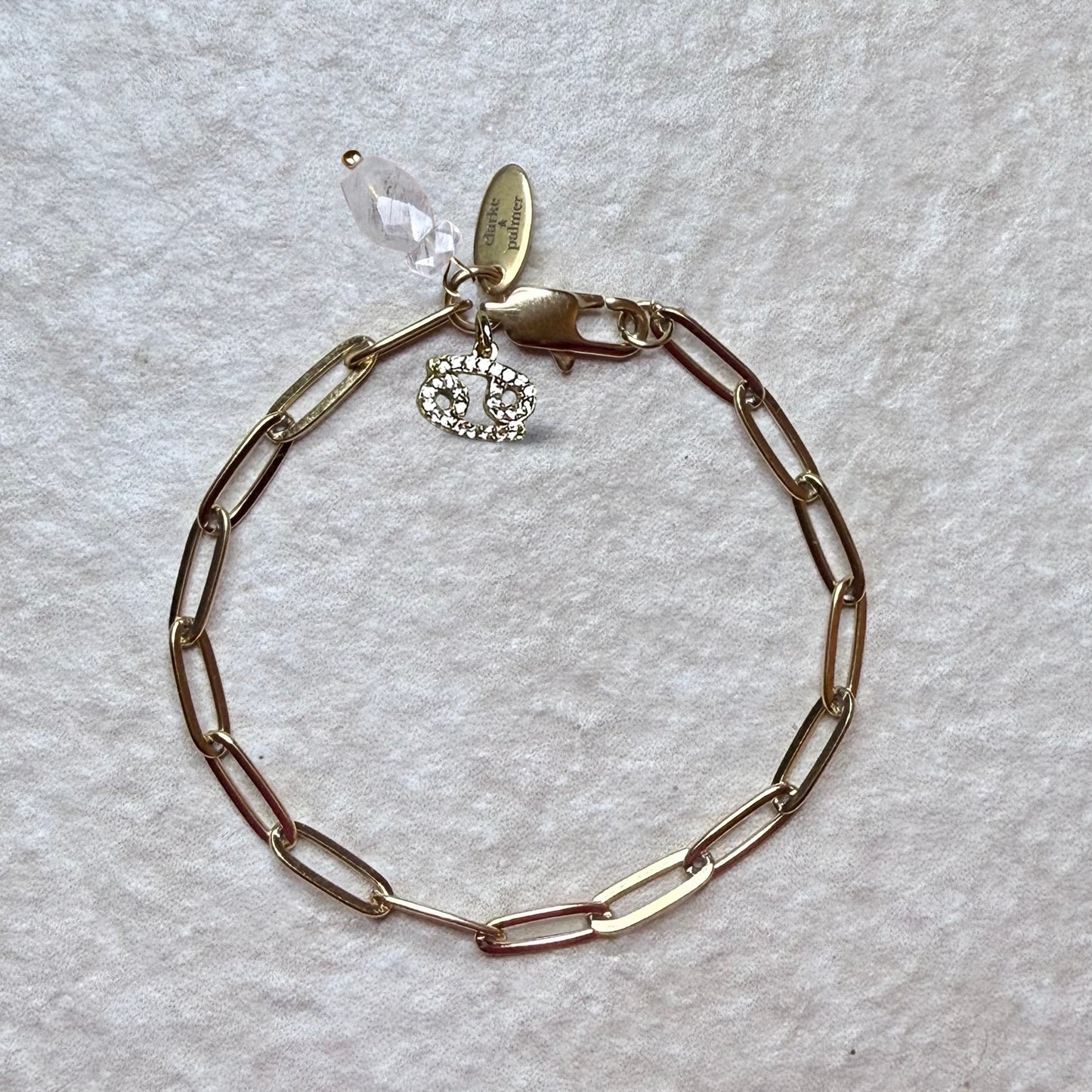 Star Sign & Birthstone Bracelet | Gold Vermeil Gemstone | CLARKE PALMER