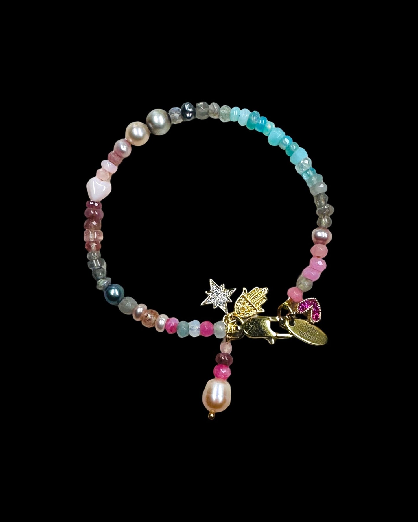 Heavenly Love Gemstone Charm Bracelet