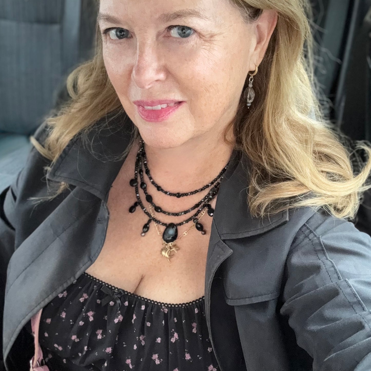 Tish Everything Necklace - Onyx, Spinel & Pearl - Handmade - CLARKE PALMER