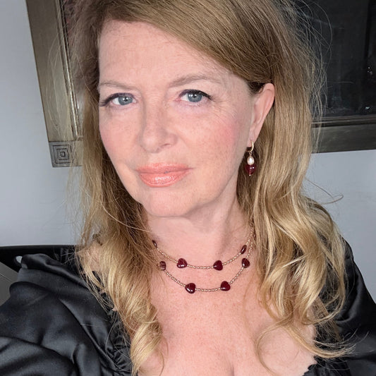 Chain of Hope ‘Wear Your Heart’ Heart Glow Necklace | Chalcedony Heart Necklace | Handmade Gemstone Jewellery | CLARKE PALMER