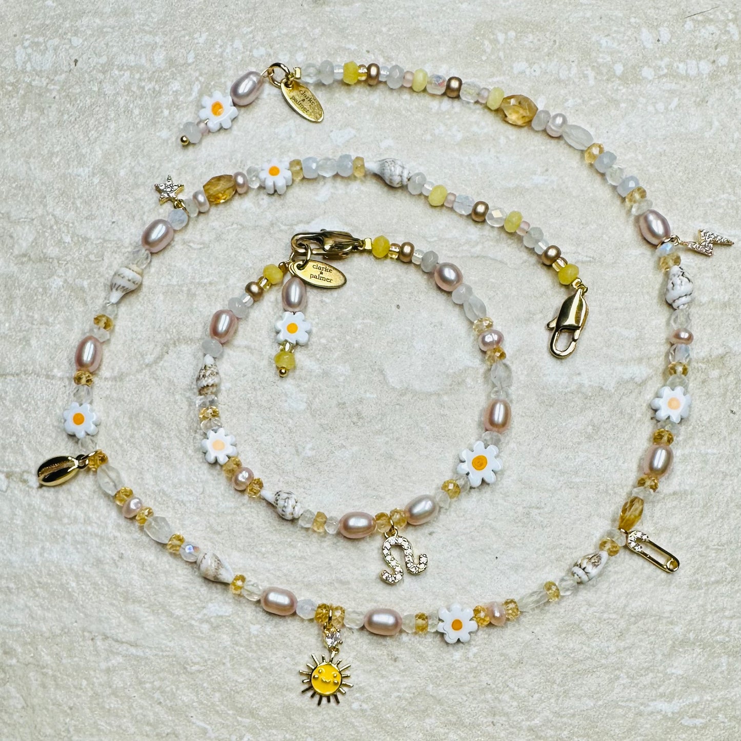 Sun & Moon Gemstone Necklace.