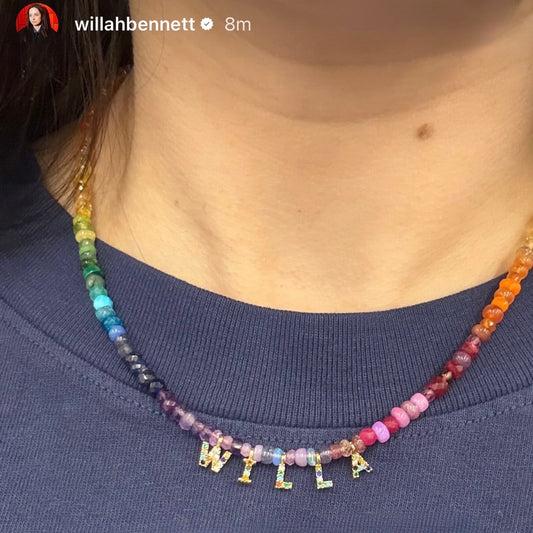 Luxury Rainbow Gemstone Necklace – Handmade & Personalised | CLARKE PALMER