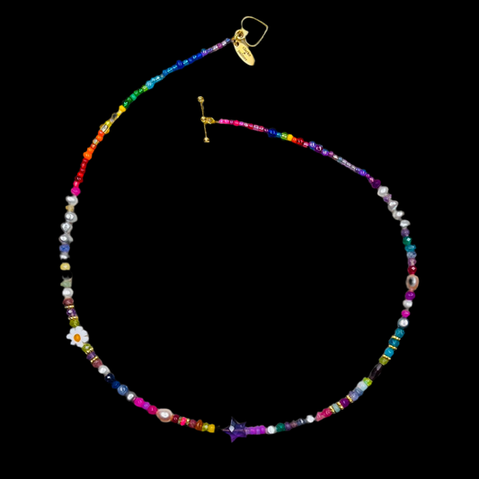 Neon Fantasy Precious Lucky Star Necklace