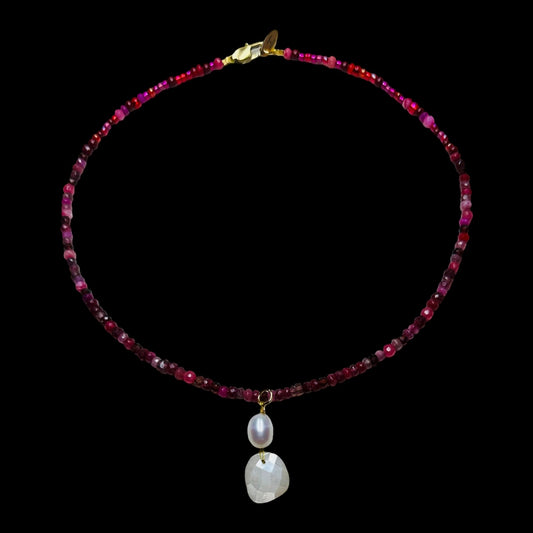 Ruby, Garnet & Tourmaline Necklace