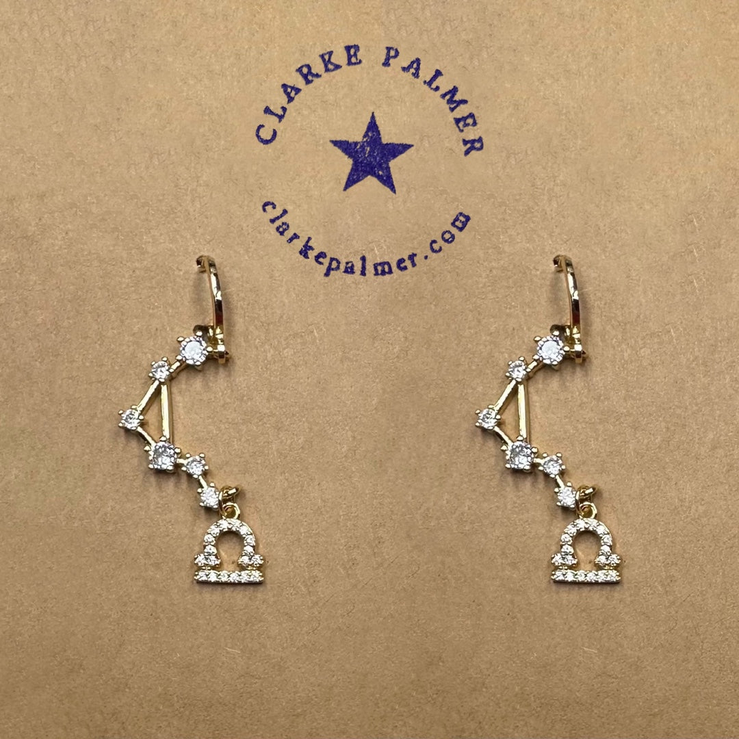 Constellation Horoscope Charm Earrings