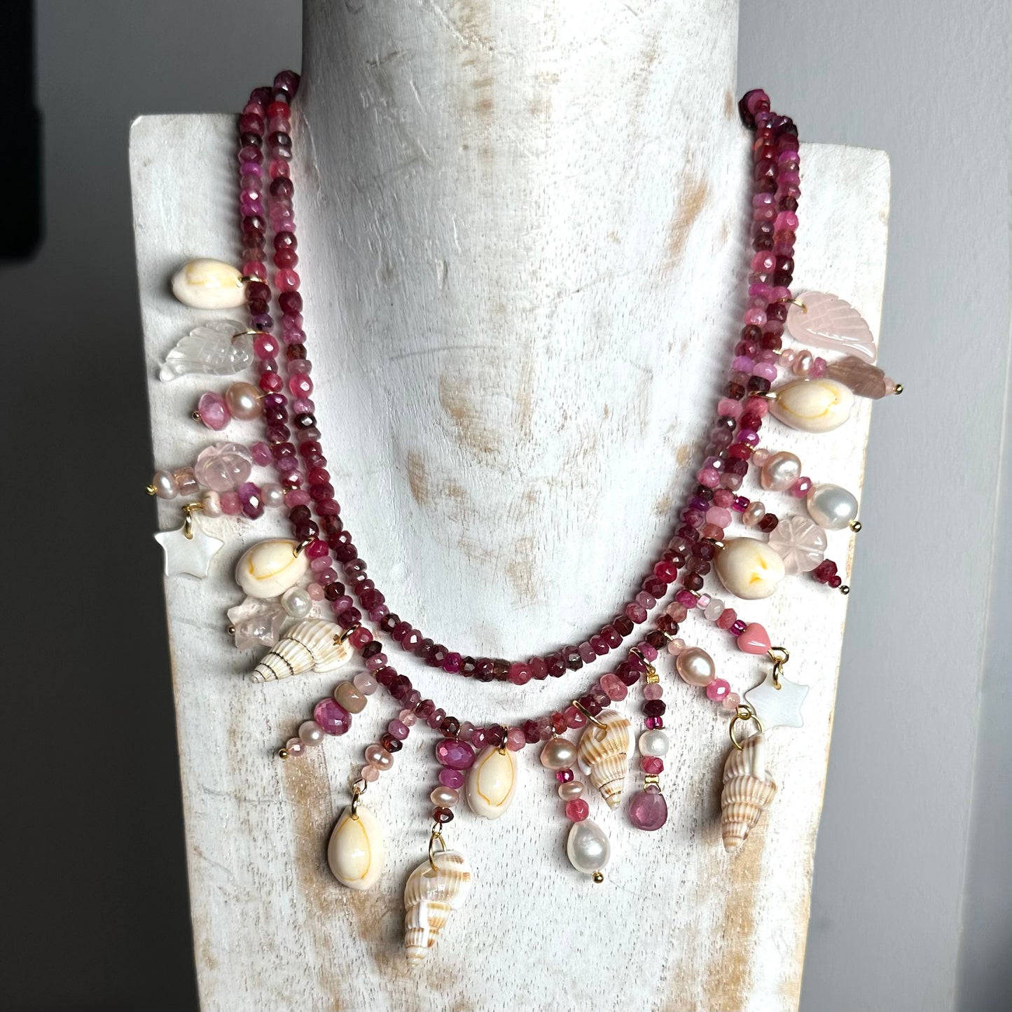 Ruby Treasure Beach Necklace