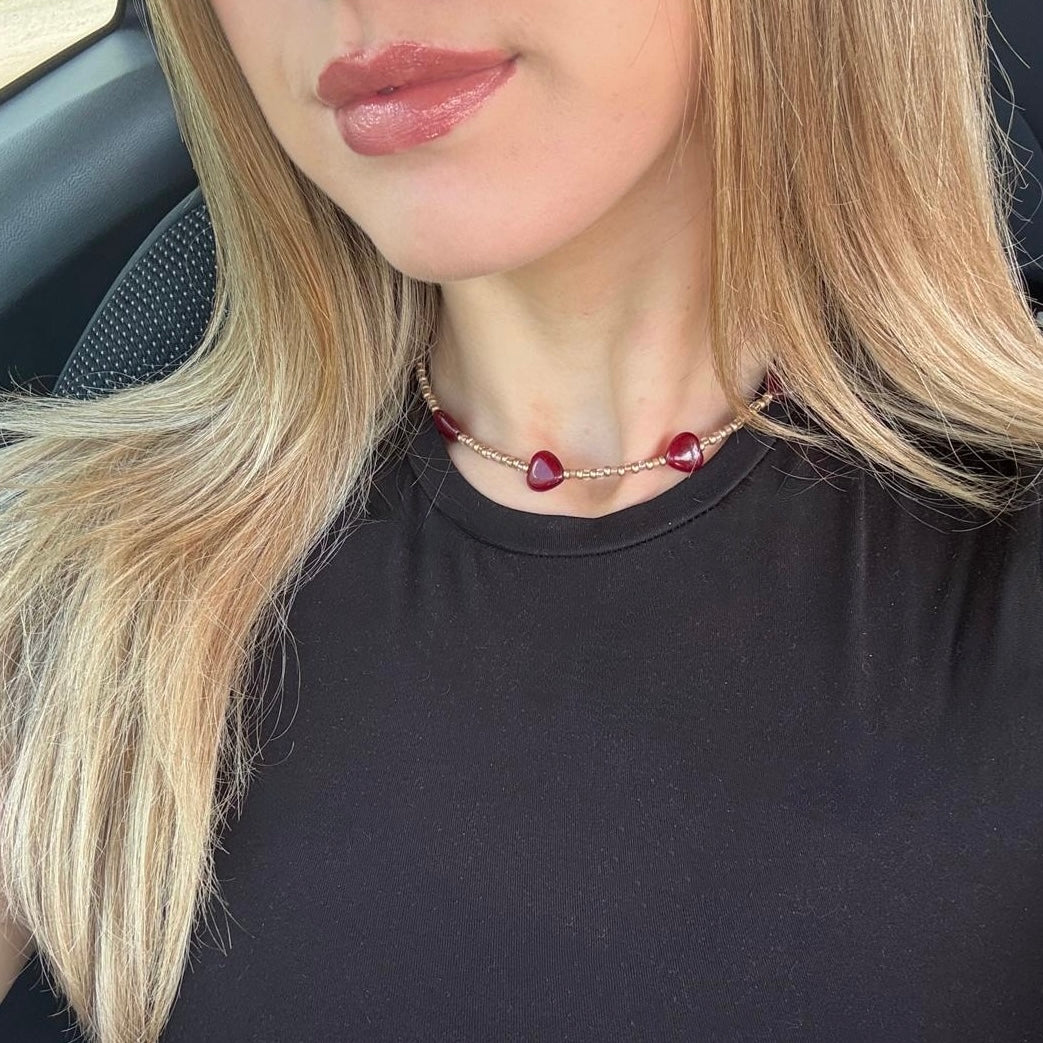 Chain of Hope ‘Wear Your Heart’ Heart Glow Necklace | Chalcedony Heart Necklace | Handmade Gemstone Jewellery | CLARKE PALMER