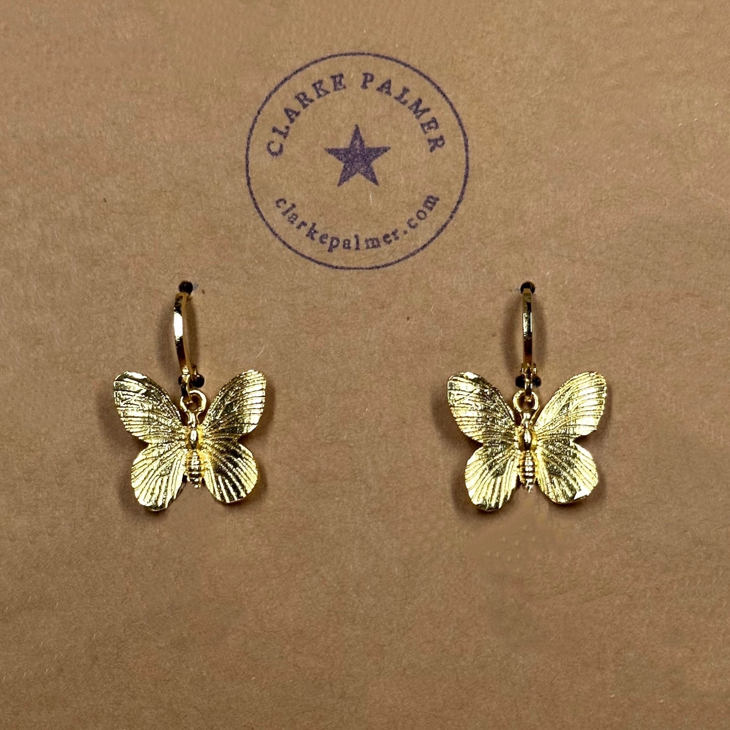 Golden Butterfly Earrings