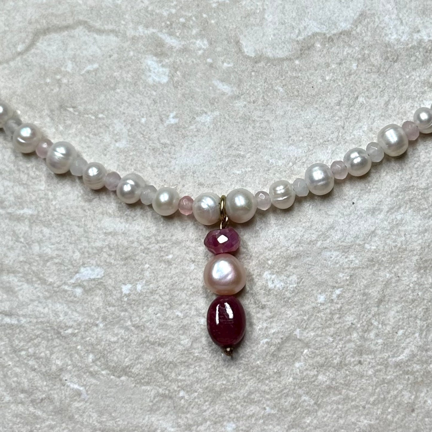 Pearl Charm Pendant Necklace