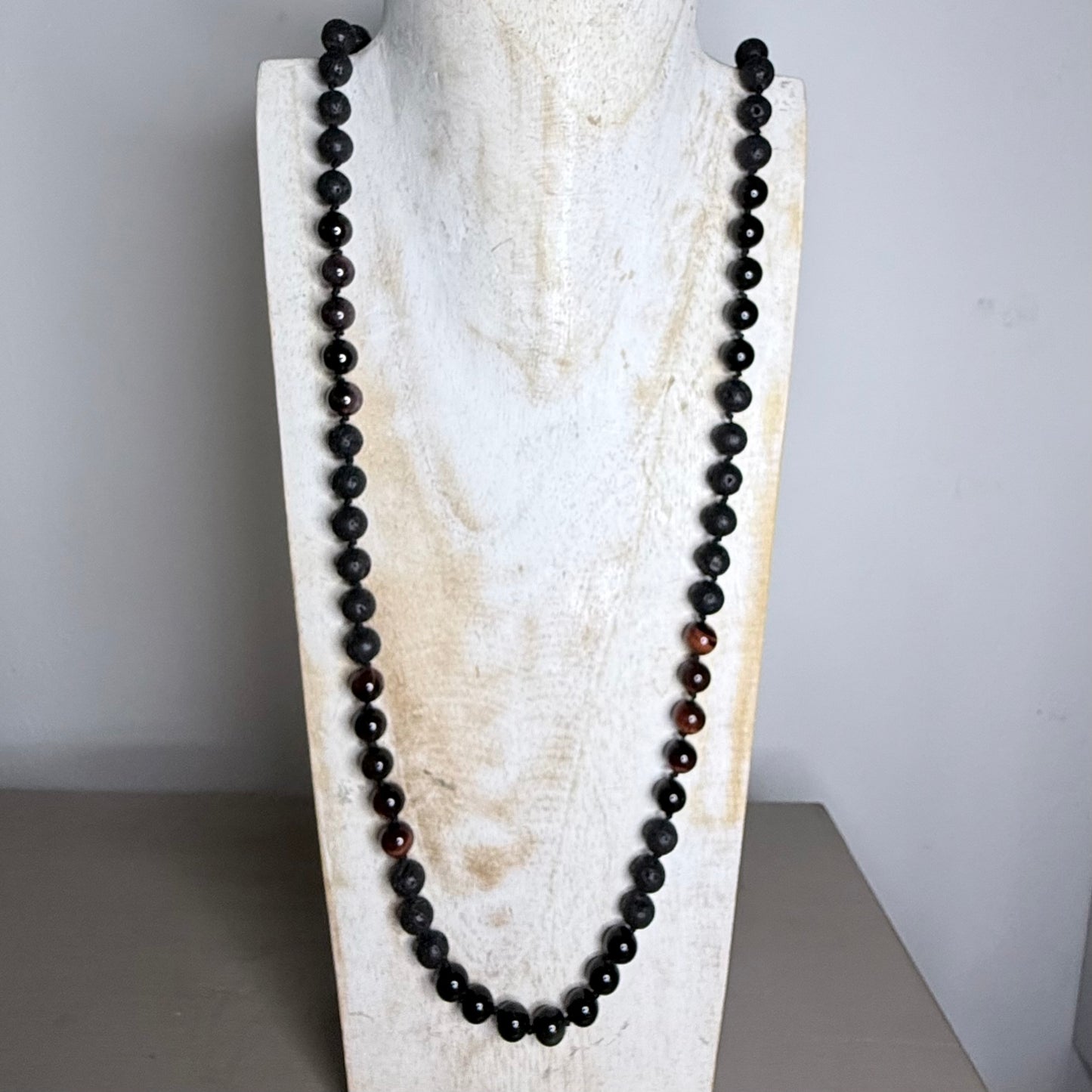 Discipline Energy Strand Necklace - 76cm | Hand-Knotted Gemstone | Clarke Palmer