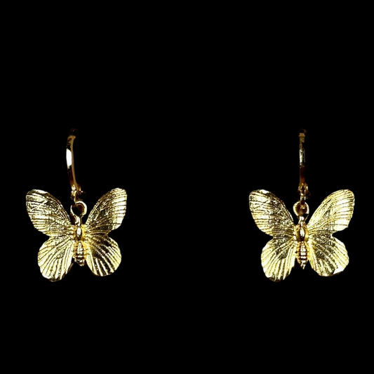 Golden Butterfly Earrings