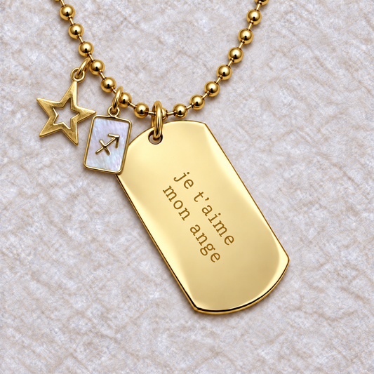 Libre D’Être Star Sign Necklace | Gold Vermeil Mother of Pearl | CLARKE PALMER