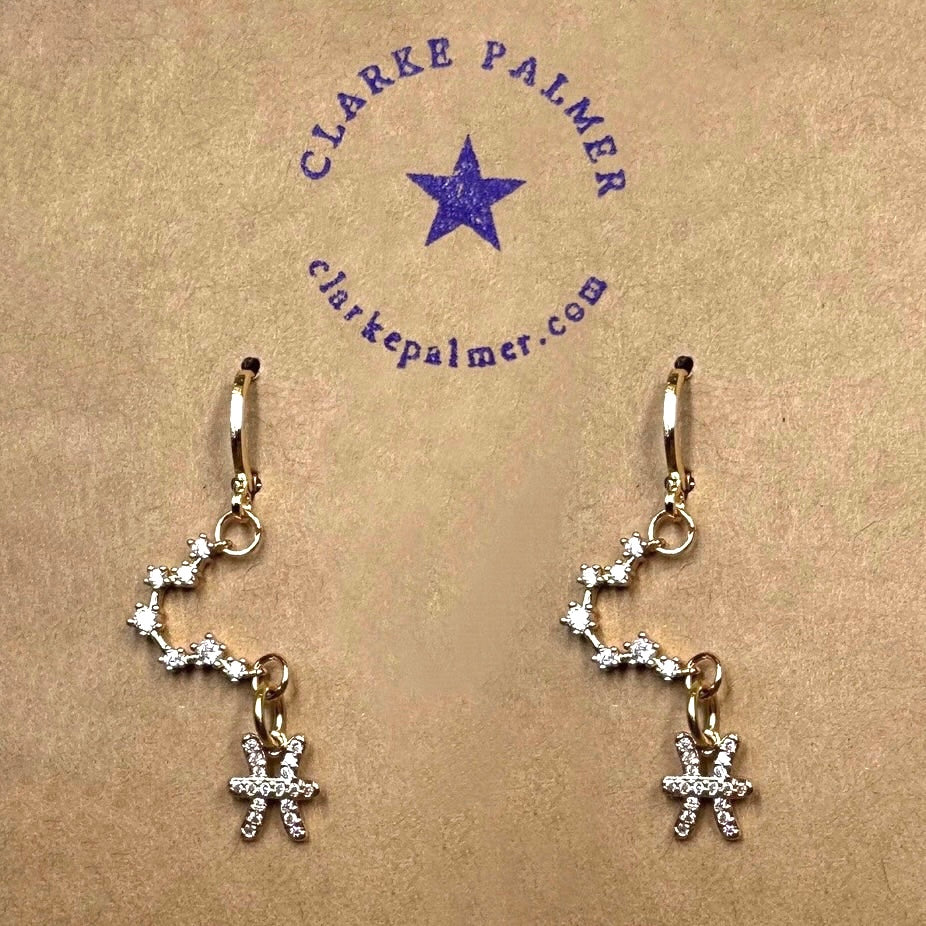 Constellation Horoscope Charm Earrings