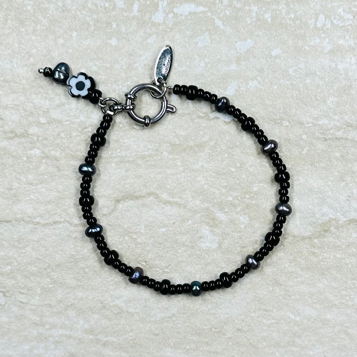 Black Pearl Beaded Bracelet