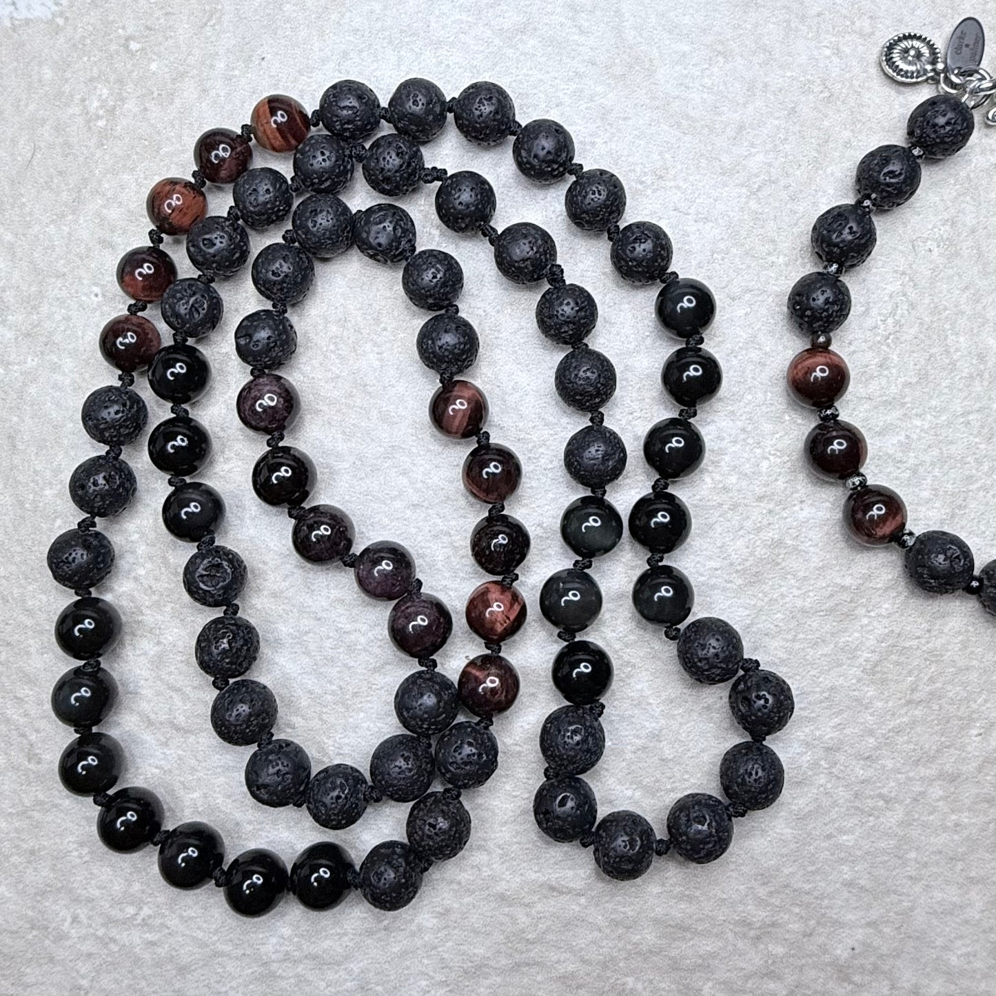 Discipline Energy Strand Necklace - 76cm | Hand-Knotted Gemstone | Clarke Palmer