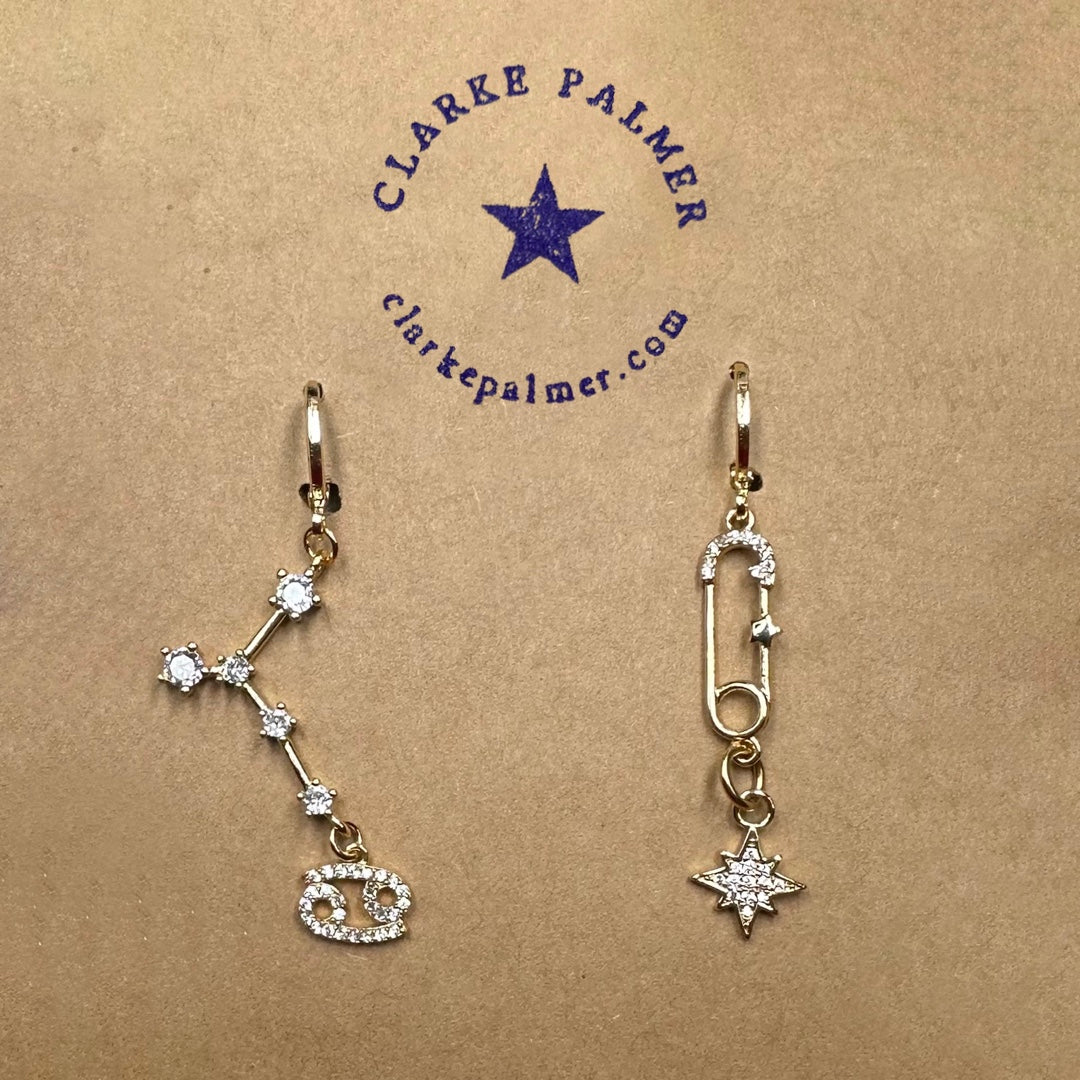 Constellation Horoscope Charm Earrings