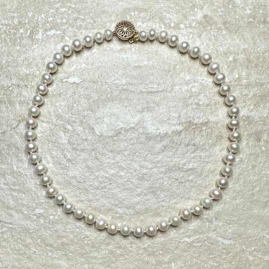 Classic Single Strand Pearl Necklace