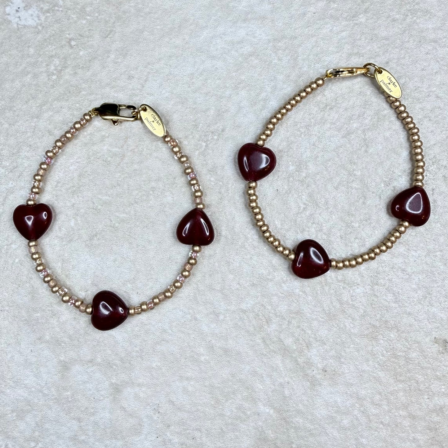 Chain of Hope ‘Wear Your Heart’ Heart Glow Bracelet | Chalcedony Heart Bracelet | Handmade Gemstone Jewellery | CLARKE PALMER
