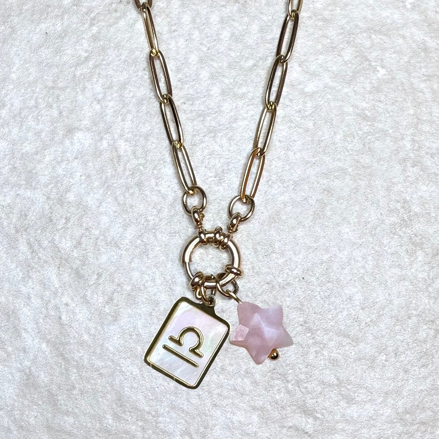 Star Sign & Birthstone Necklace | Gold Vermeil Gemstone | CLARKE PALMER