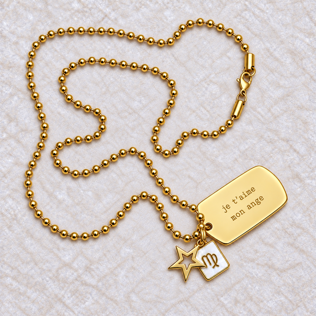 Libre D’Être Star Sign Necklace | Gold Vermeil Mother of Pearl | CLARKE PALMER