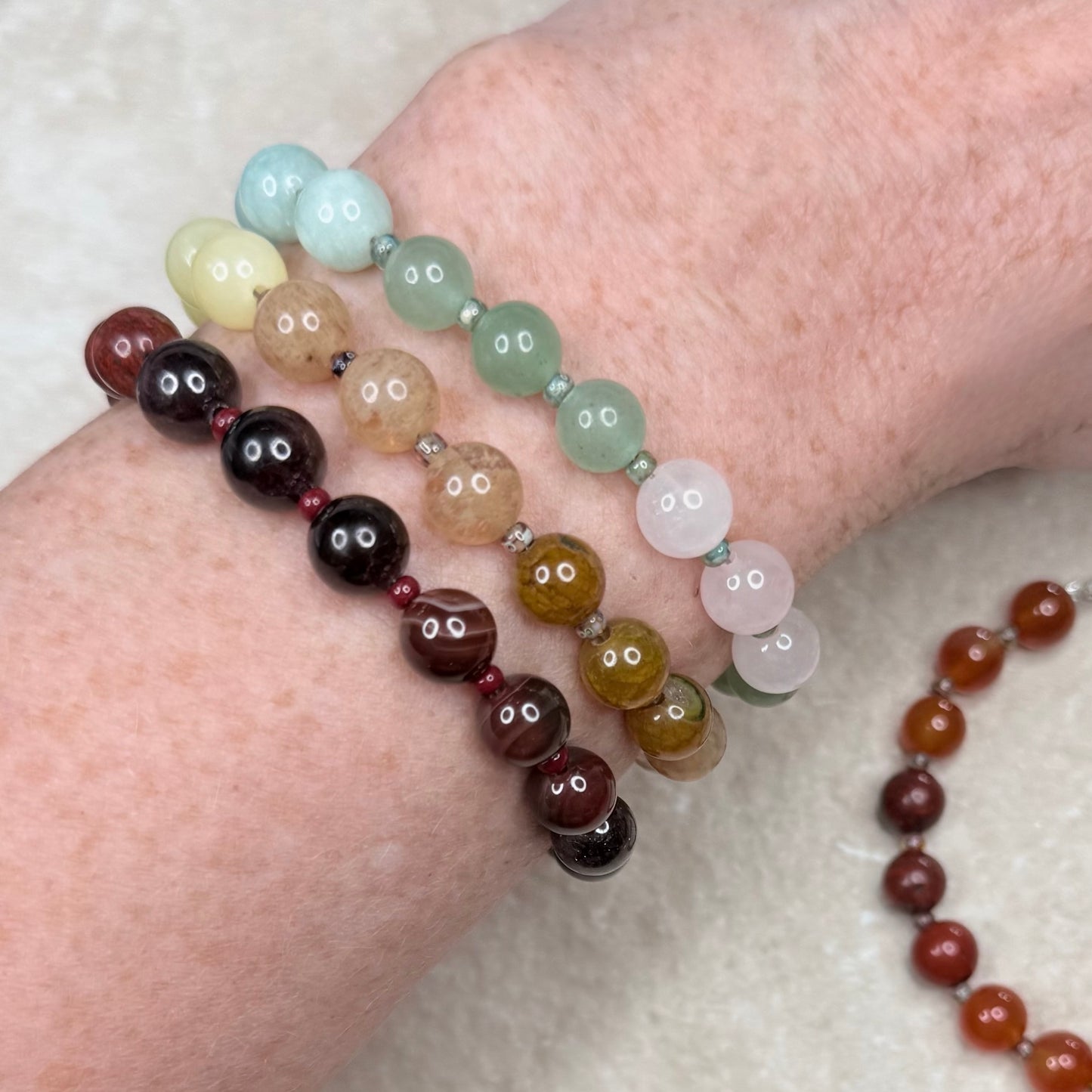 Chakra Energy Bracelet | 8mm Gemstone Stones | Handmade UK | Clarke Palmer