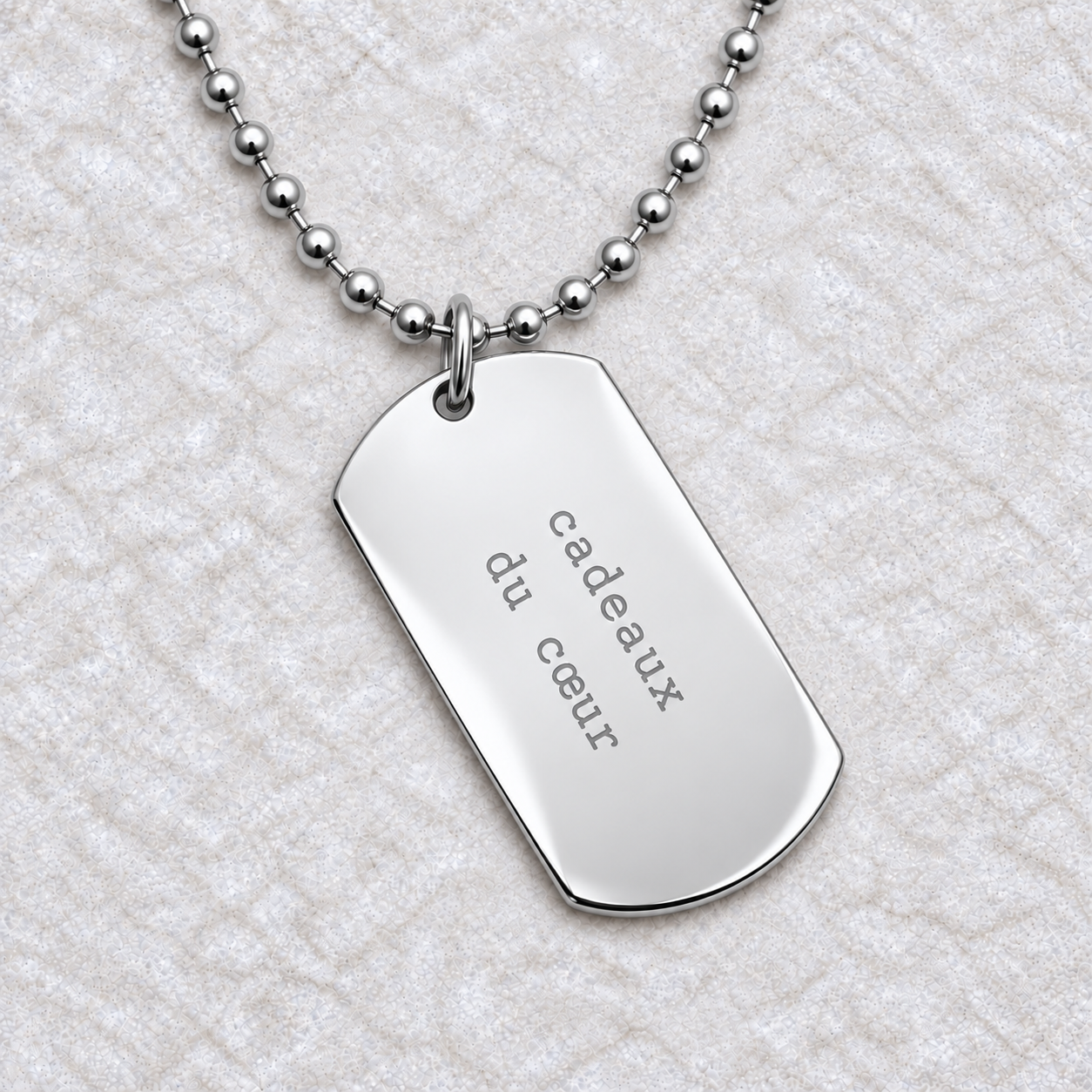 Libre D’Être Dog Tag Necklace | Gold Vermeil | CLARKE PALMER