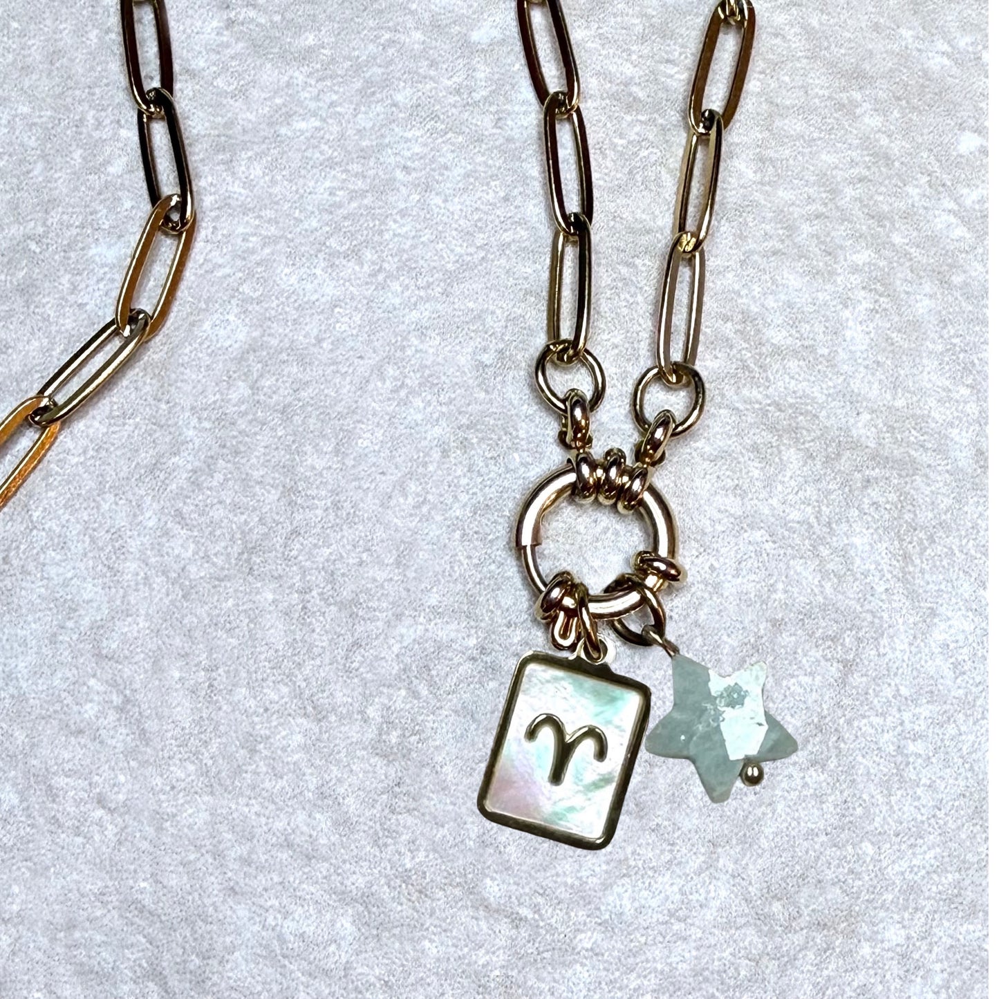 Star Sign & Birthstone Necklace | Gold Vermeil Gemstone | CLARKE PALMER