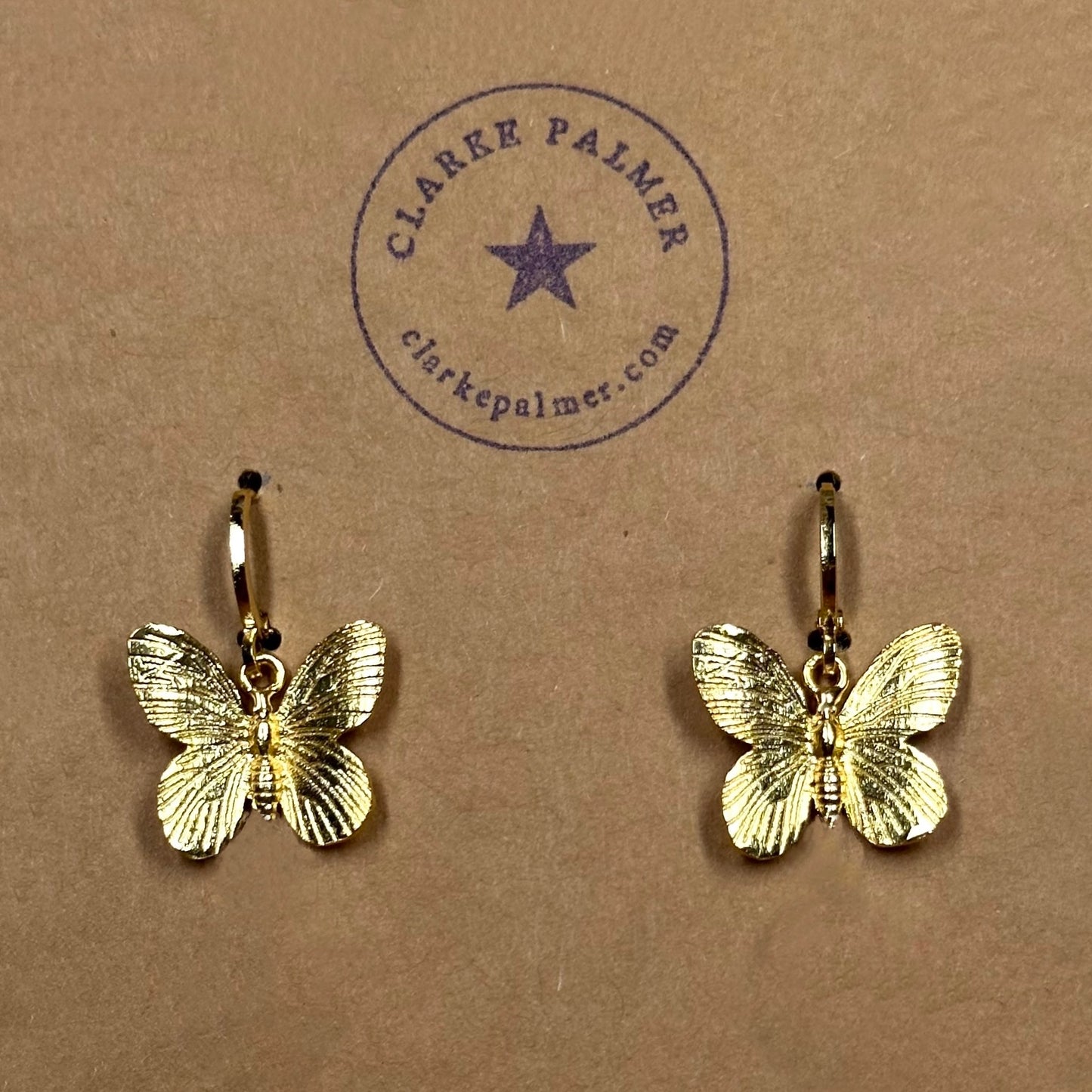 Golden Butterfly Earrings