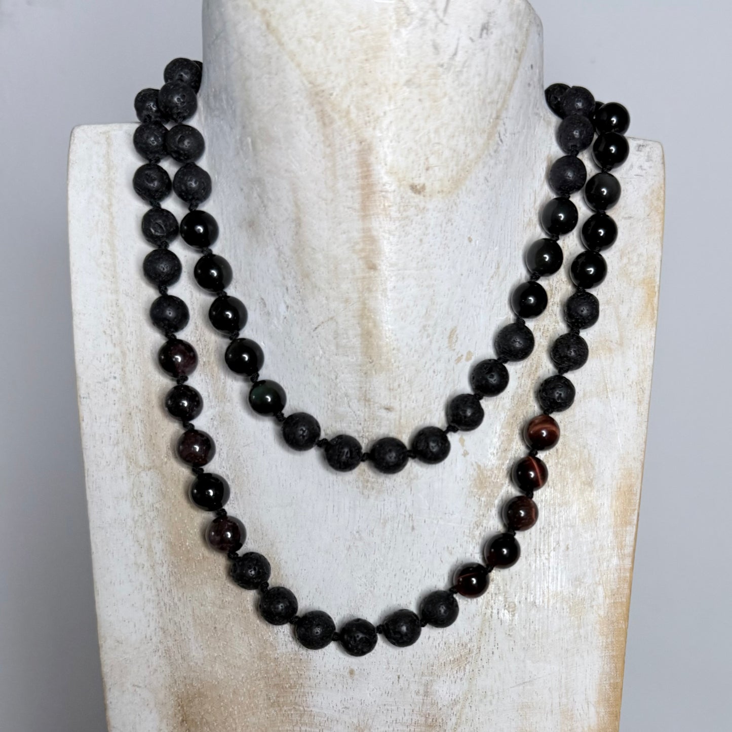 Discipline Energy Strand Necklace - 76cm | Hand-Knotted Gemstone | Clarke Palmer
