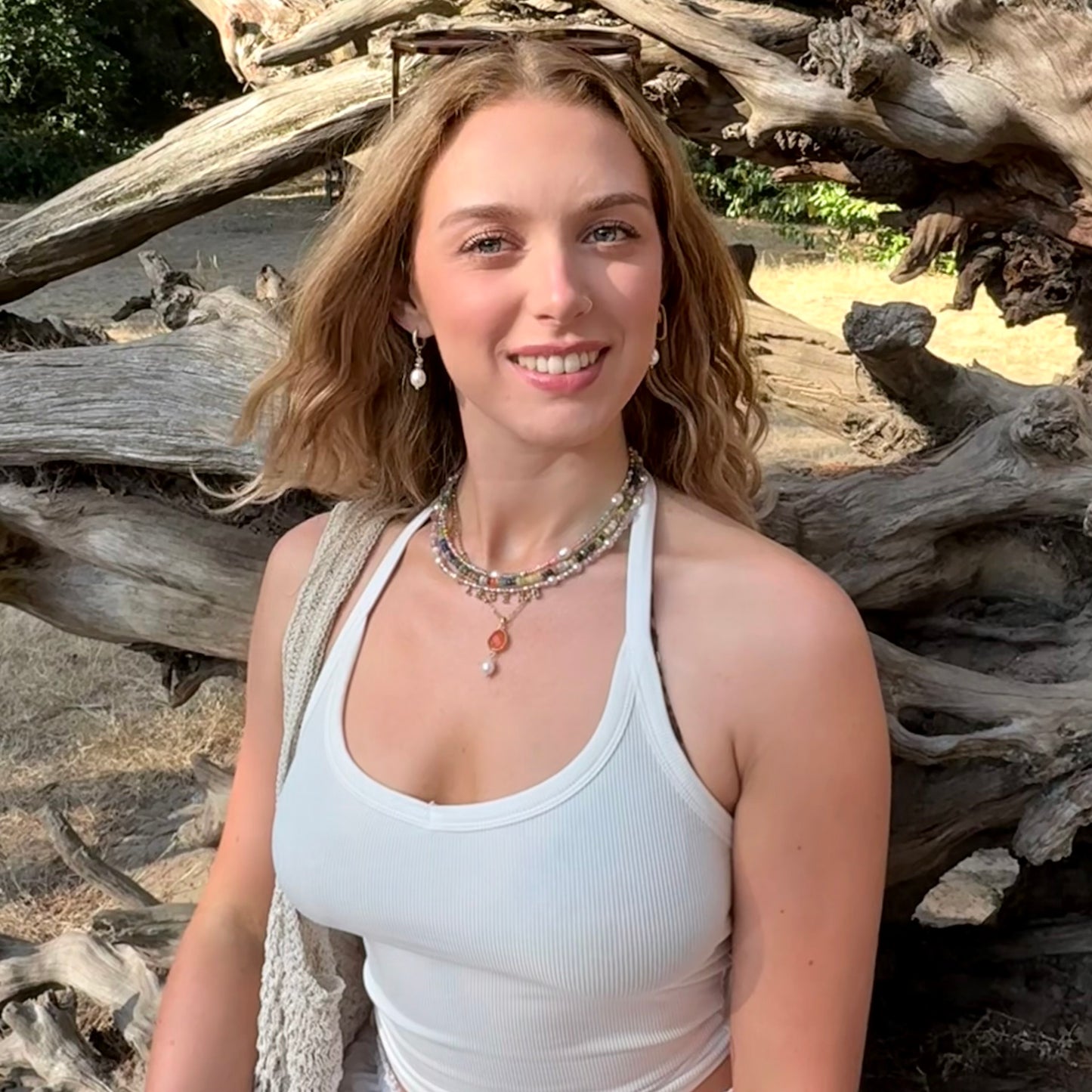 LEGEND Pearl, Moonstone & Rose Quartz Necklace | CLARKE PALMER