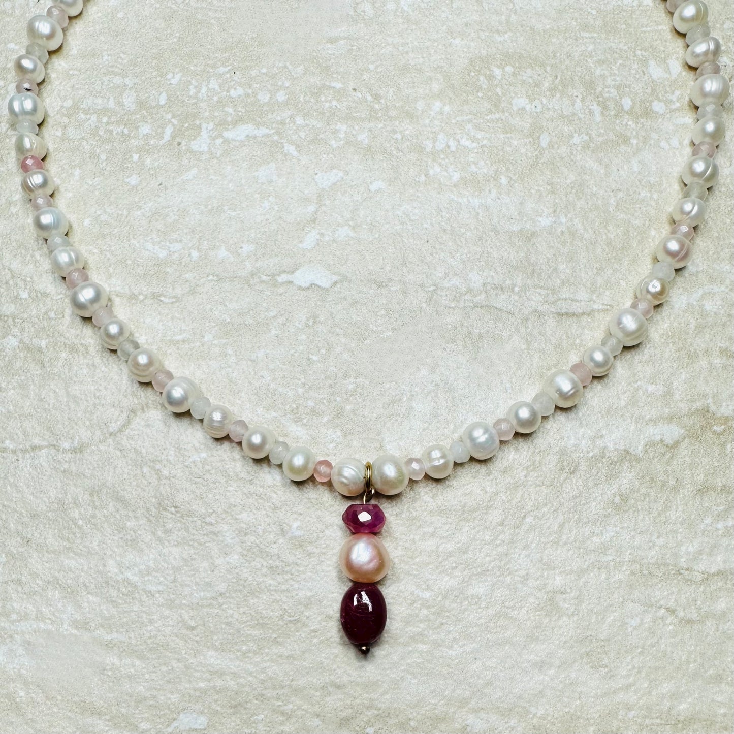 Pearl Charm Pendant Necklace