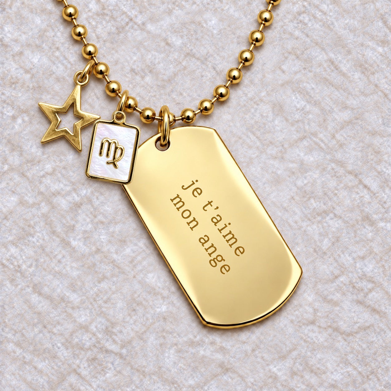 Libre D’Être Star Sign Necklace | Gold Vermeil Mother of Pearl | CLARKE PALMER