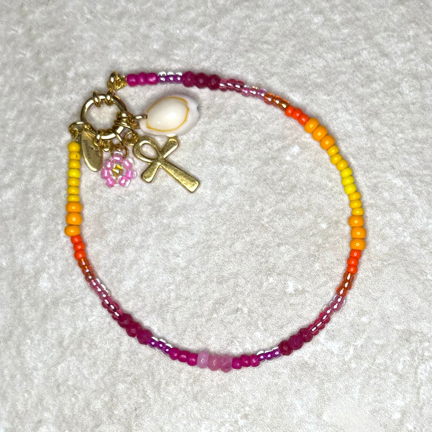 Golden Sunlight Charm Anklet