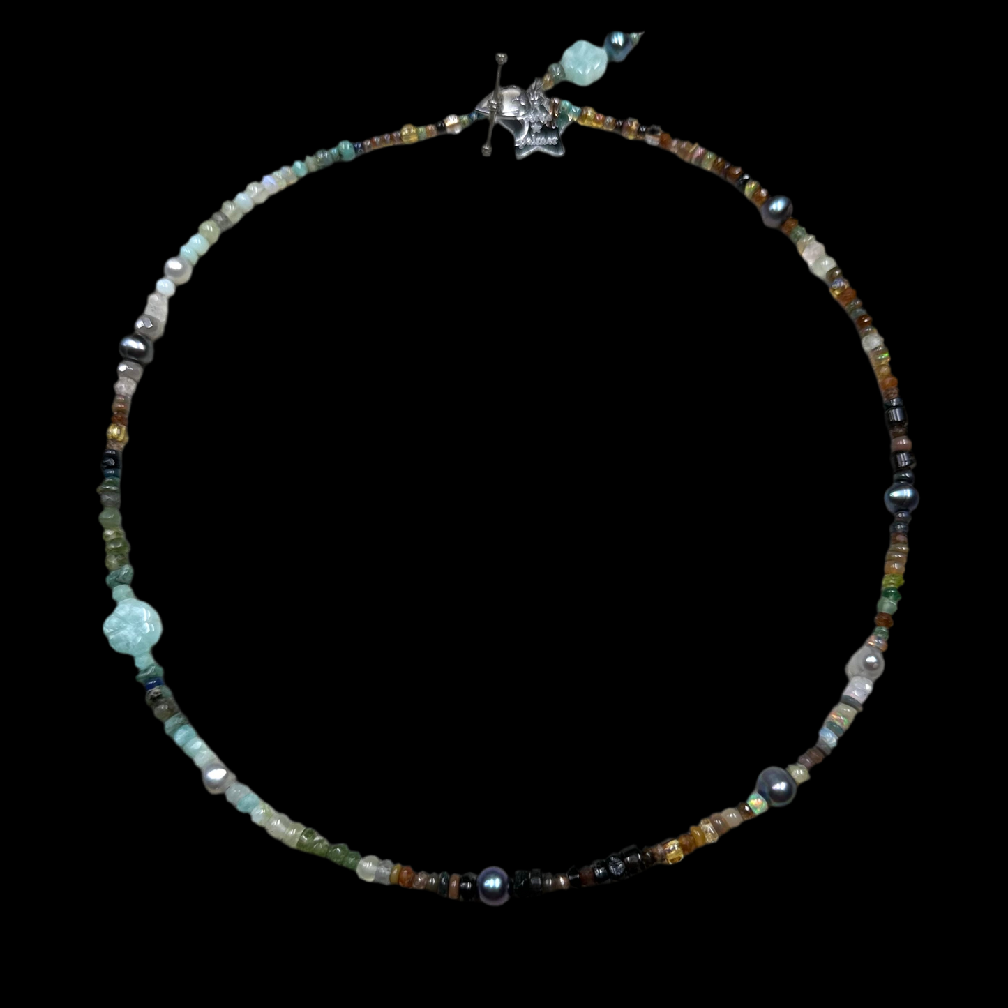 Amazonite Flower Earth Opal Ombré Necklace