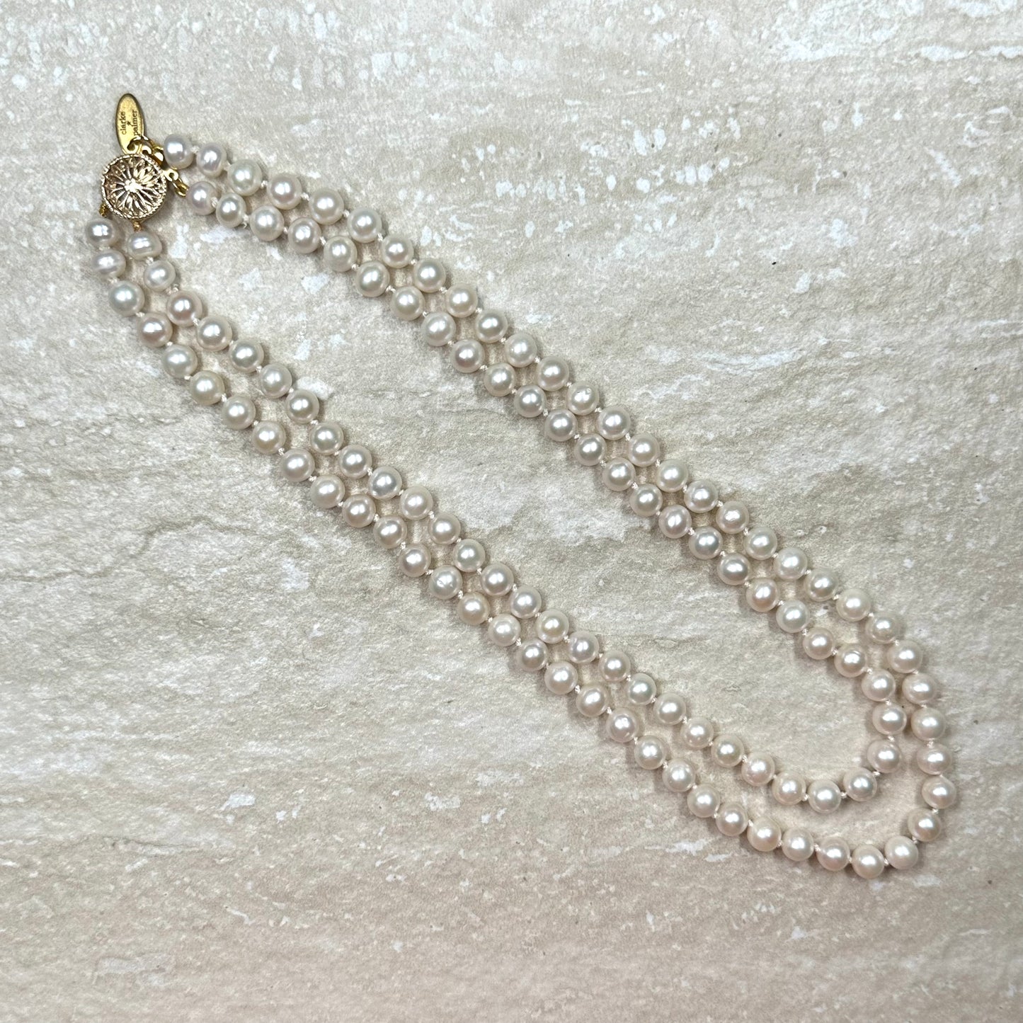 Classic Double Strand Pearl Necklace