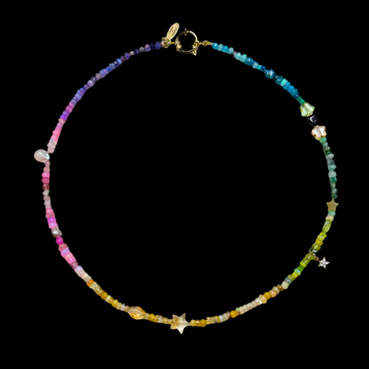 Sherbert Rainbow Lucky Star Necklace